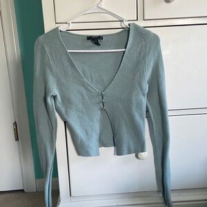 Forever 21 Soft Blue V-Neck Sweater